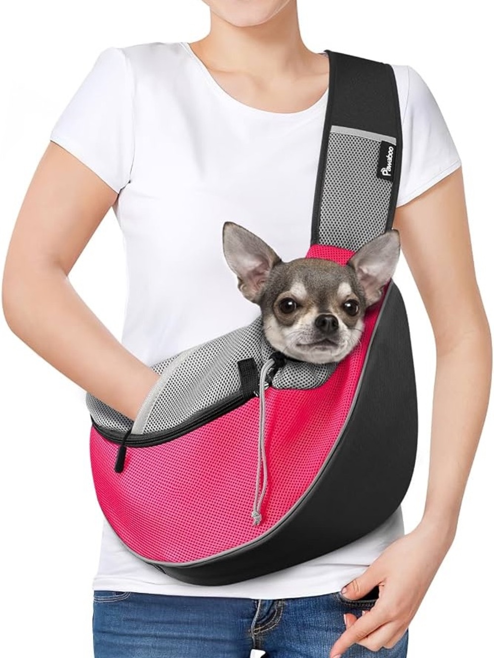Pet Sling Carrier Crossbody Satchel Dog Cat Purse Adjustabl Strap Outdoor Travel